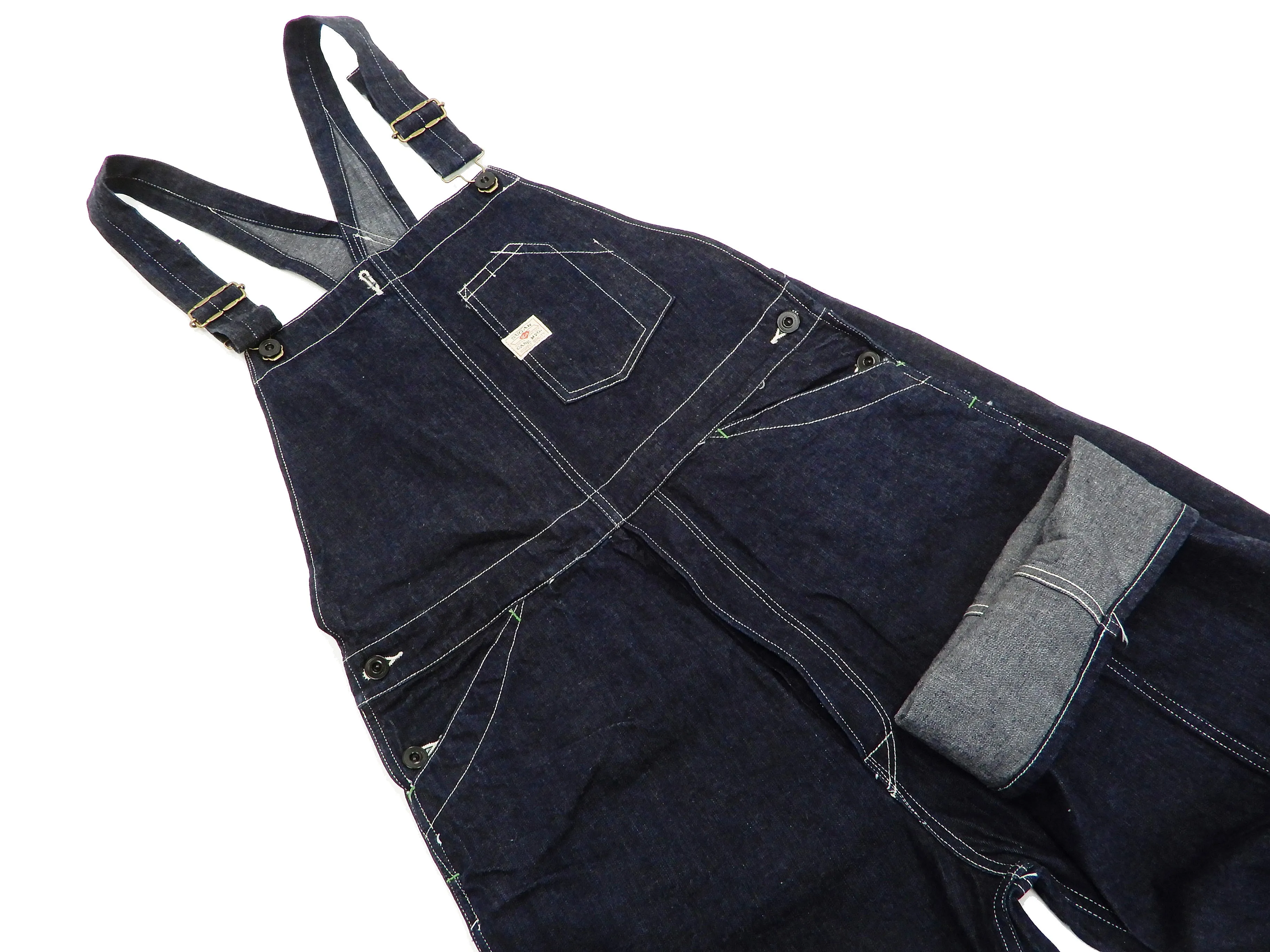 Sugar Cane Overall Men's 11 Oz. Blue Denim Bib Overalls Toyo Enterprises SC42242