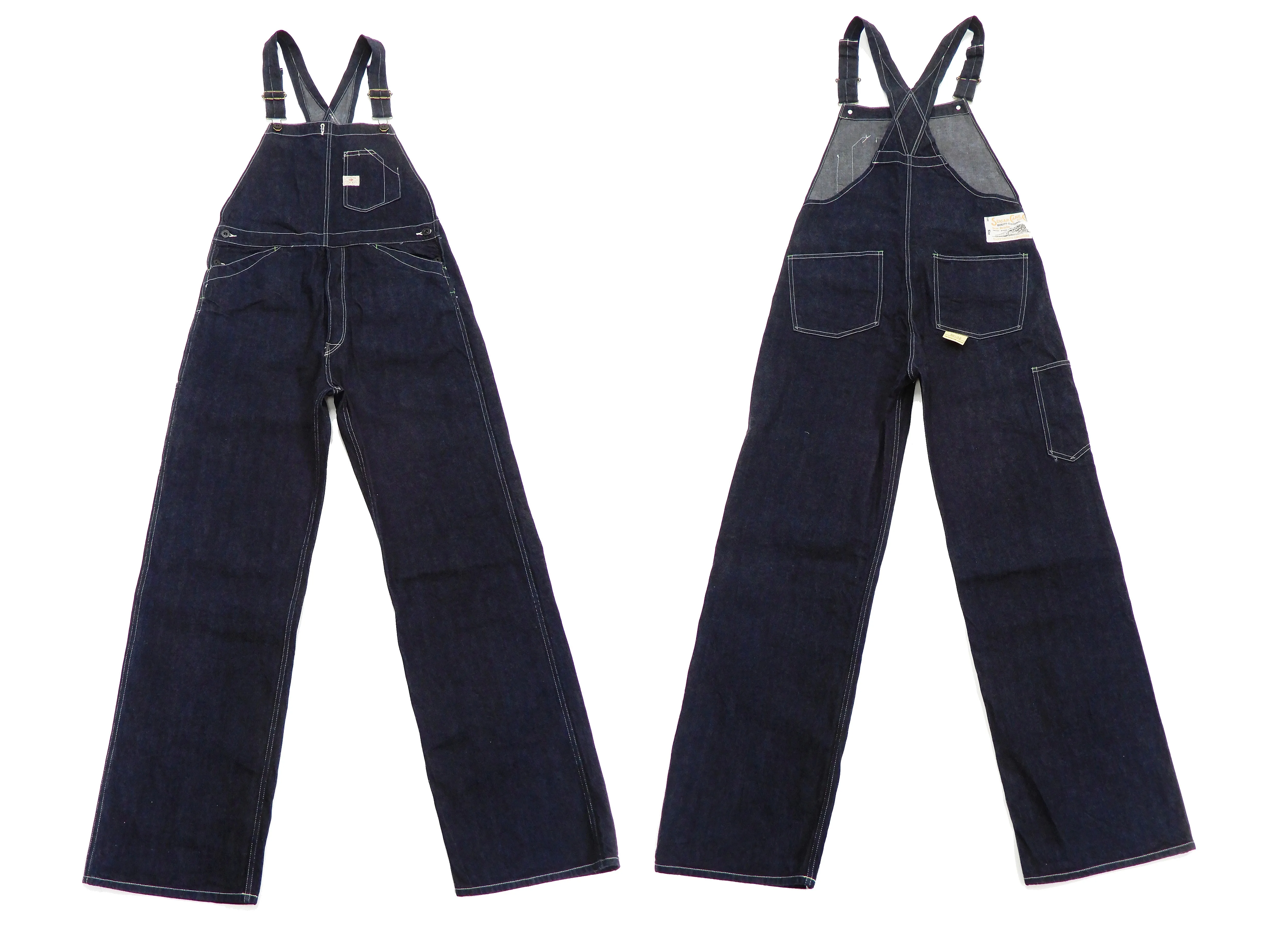 Sugar Cane Overall Men's 11 Oz. Blue Denim Bib Overalls Toyo Enterprises SC42242