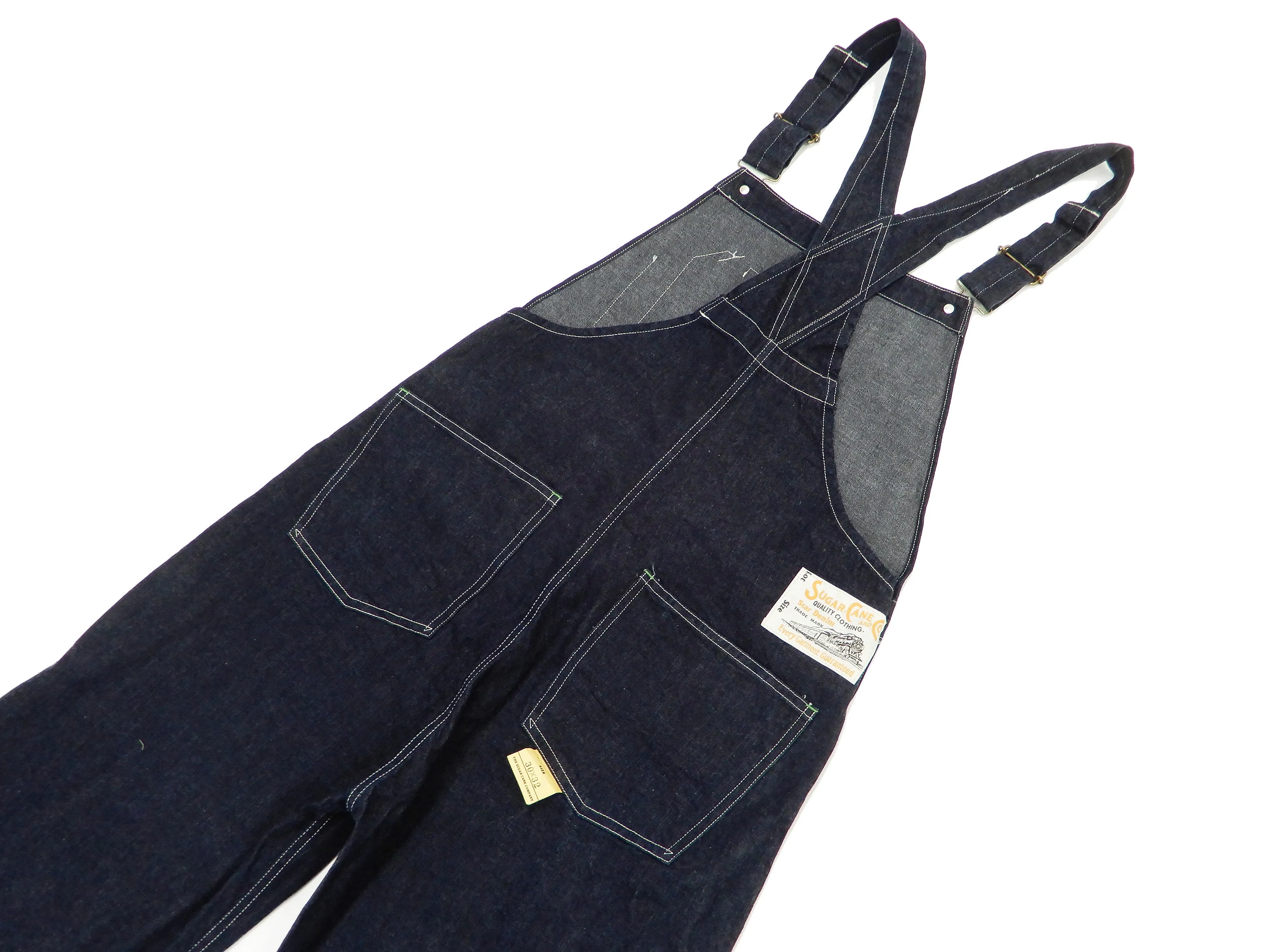 Sugar Cane Overall Men's 11 Oz. Blue Denim Bib Overalls Toyo Enterprises SC42242