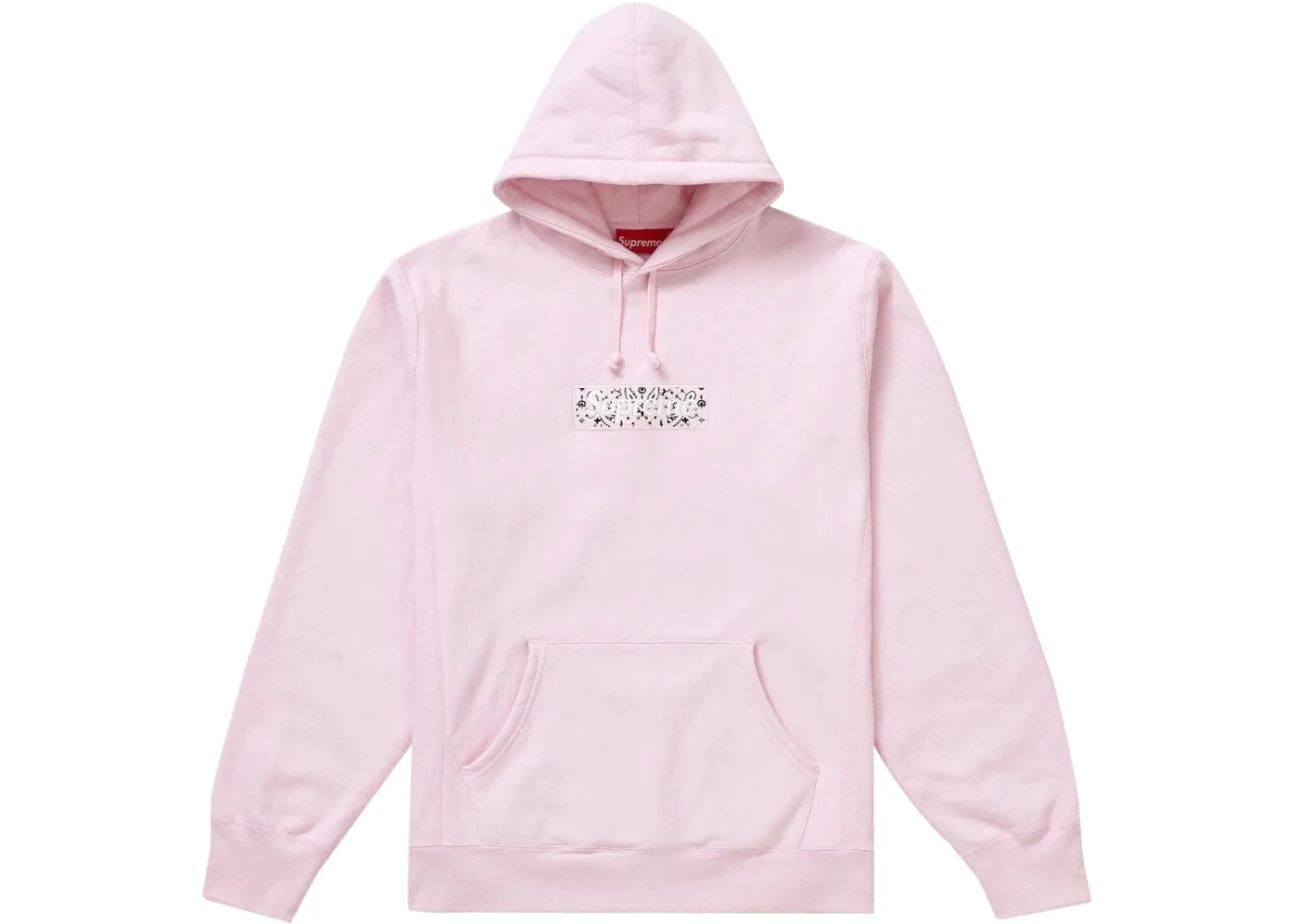 SUPREME BANDANA BOX LOGO HOODIE PINK