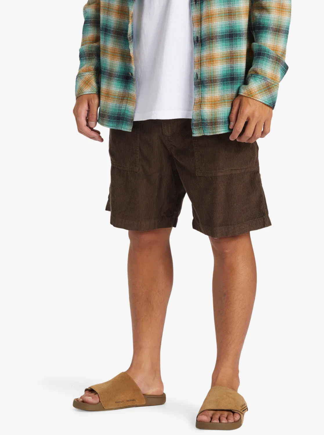 Surf Fatigue Corduroy Shorts - Dark Brown