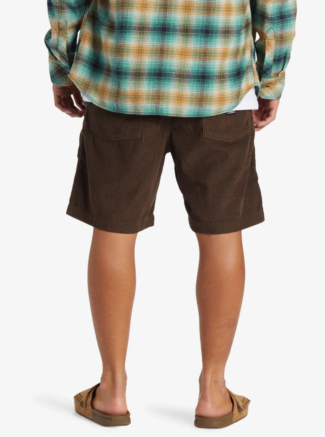 Surf Fatigue Corduroy Shorts - Dark Brown