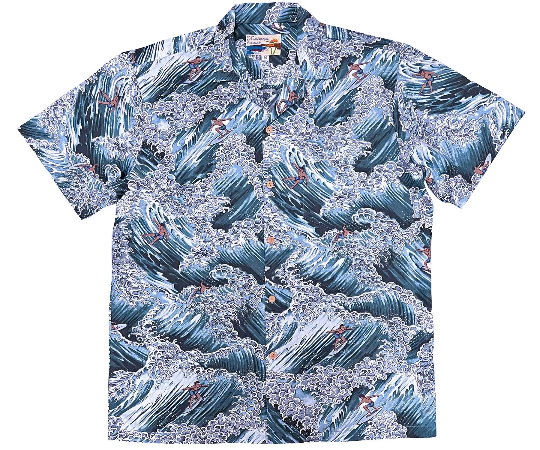 Surfer Gray Hawaiian Shirt