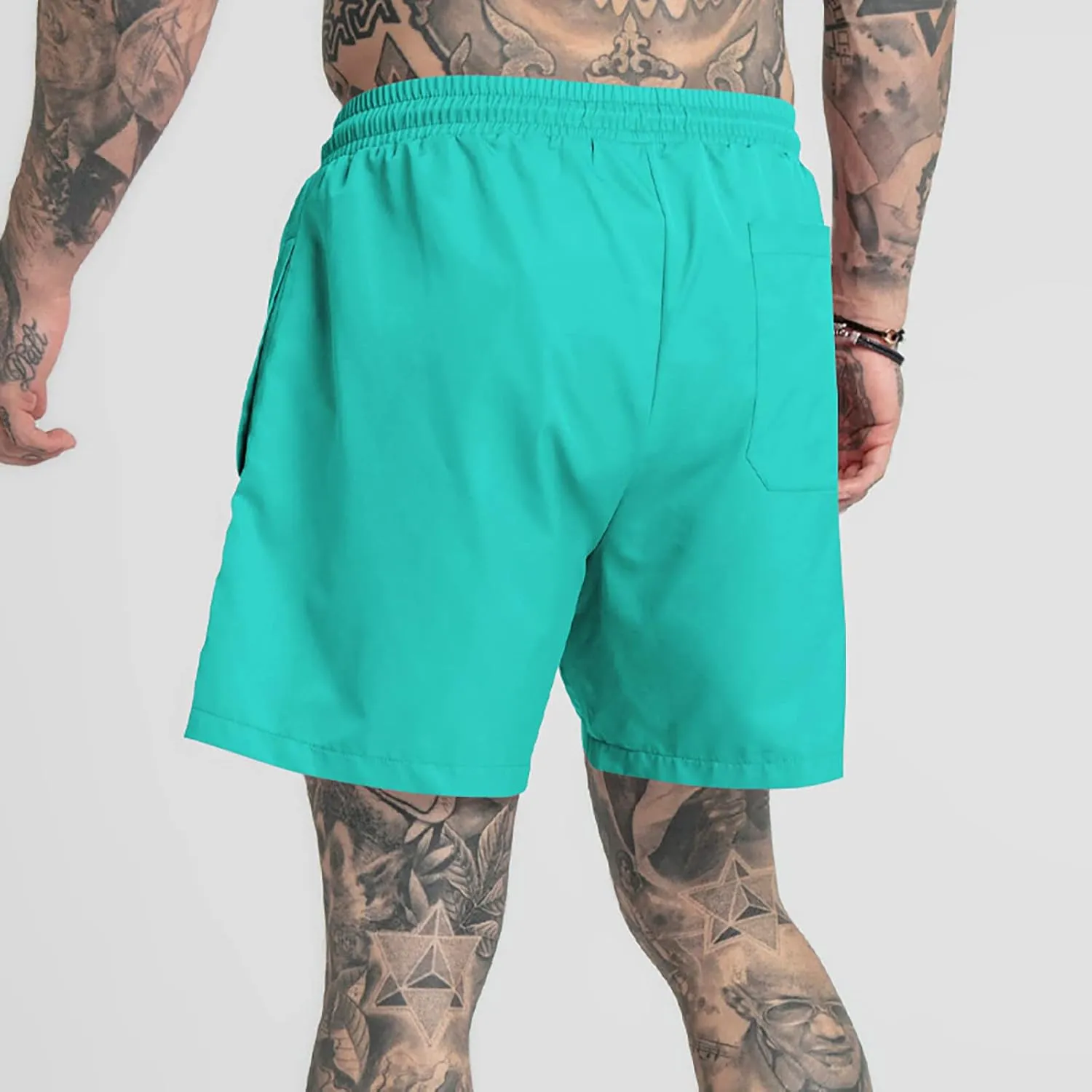 SUWBMHWE Men Gym Shorts, Men's Multifunctional 5 Minute Pants Solid Color Beach Sports Fitness Shorts