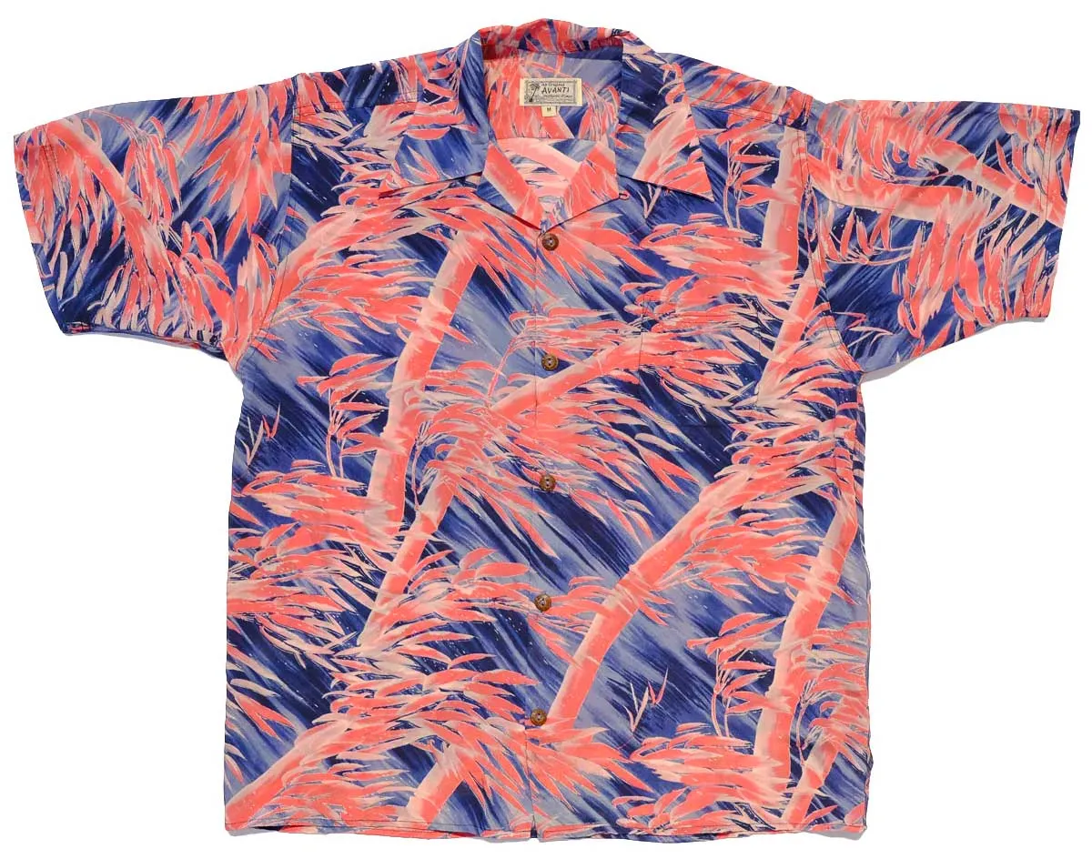Swaying Bamboo Navy Hawaiian Shirt