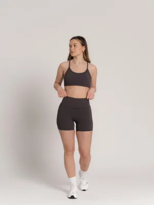 Sweat Biker Shorts - Coffee Bean