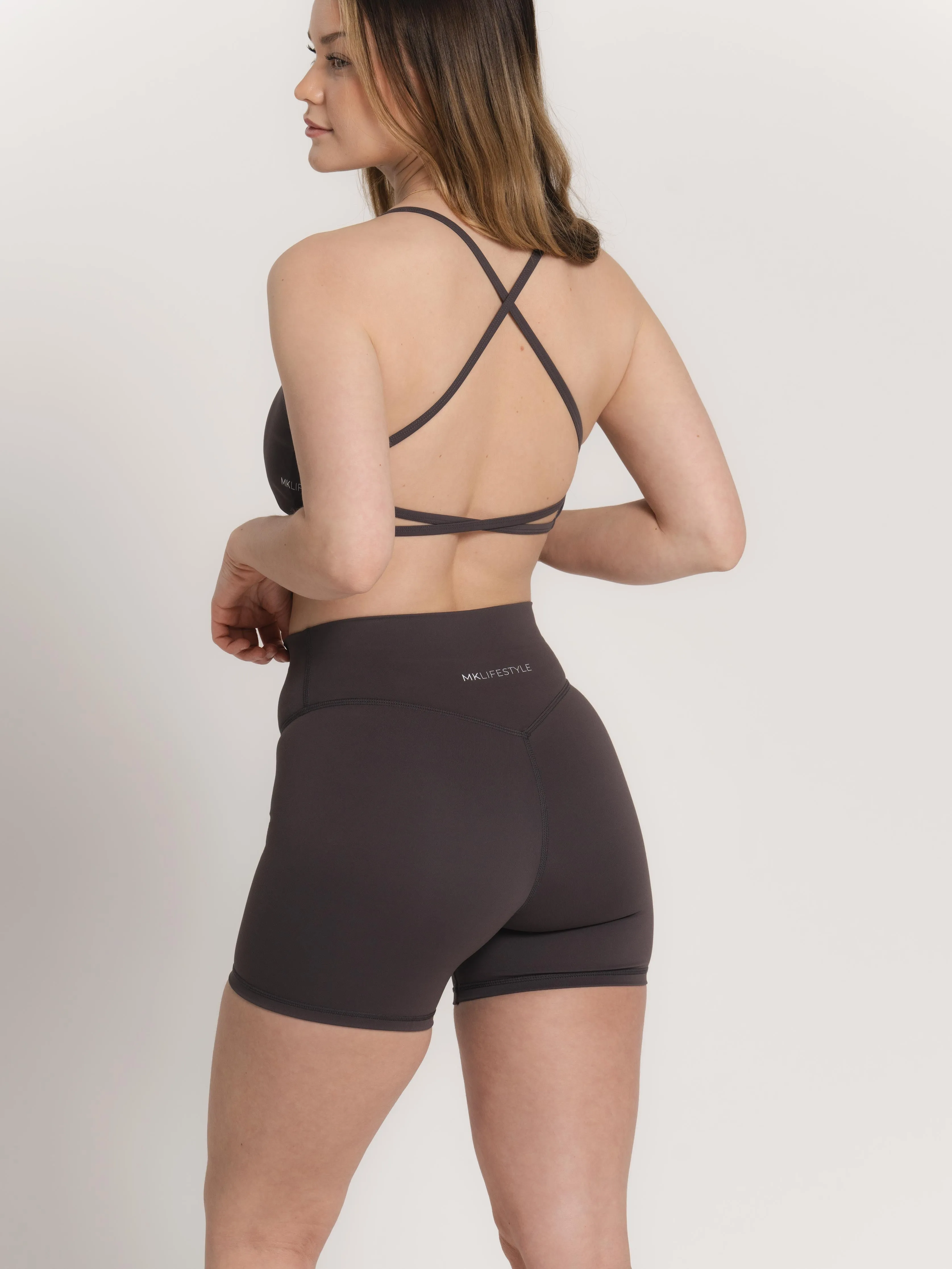 Sweat Biker Shorts - Coffee Bean