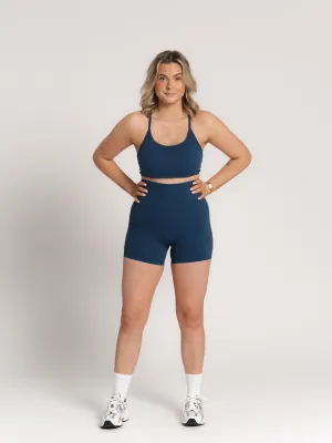 Sweat Biker Shorts - Midnight Blue