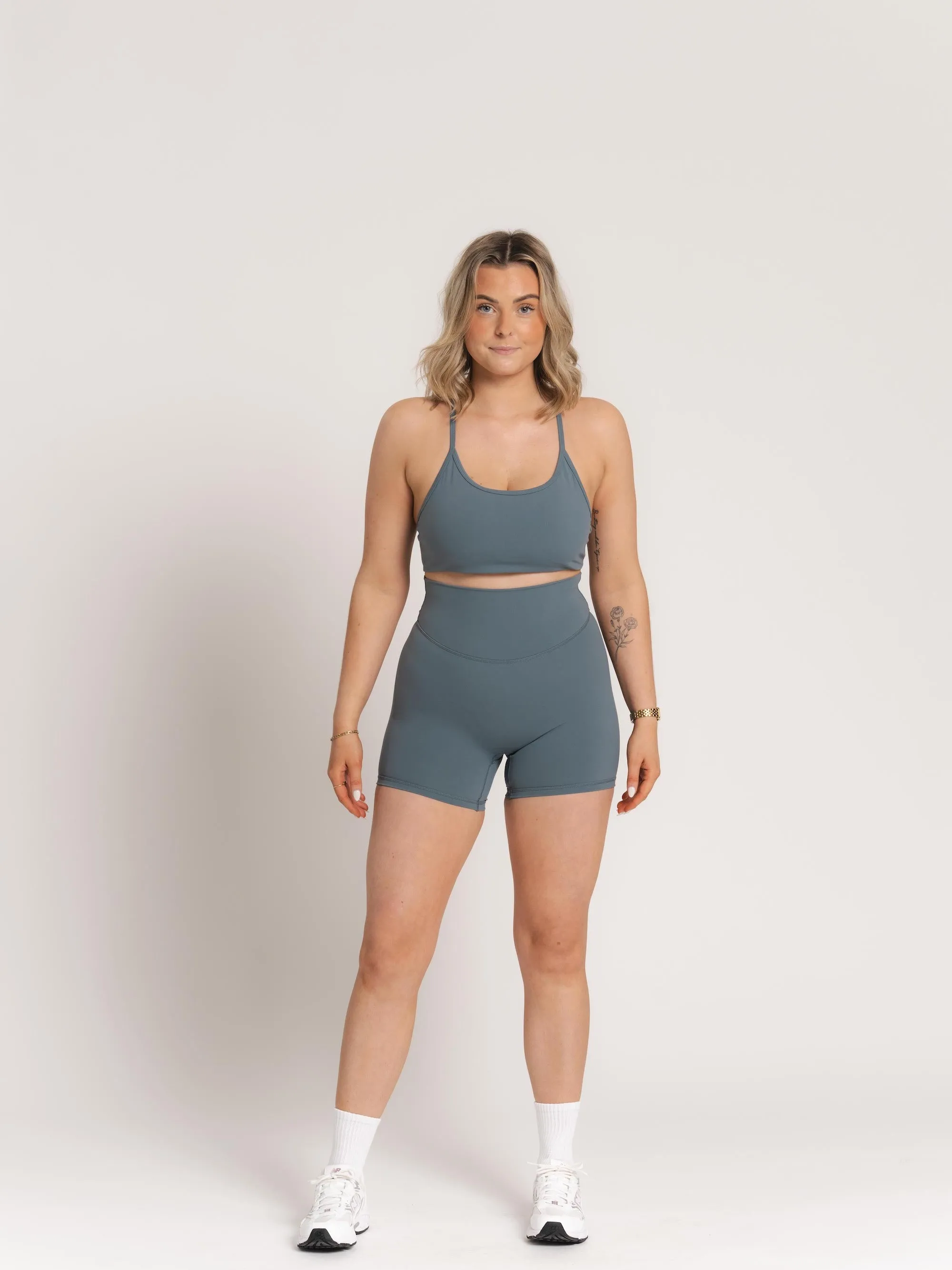Sweat Biker Shorts - Sea Pine