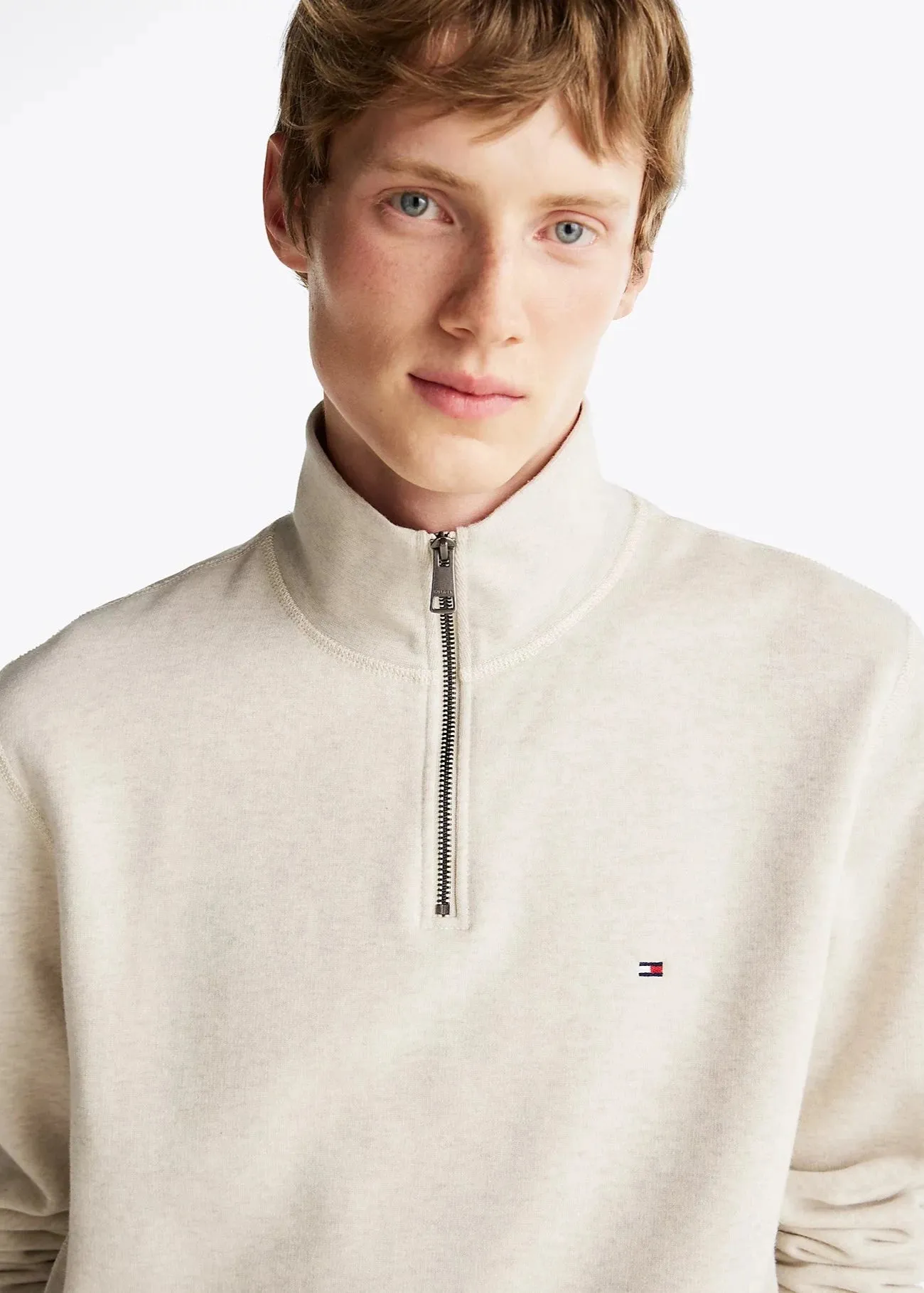 Sweat camionneur Tommy Hilfiger beige