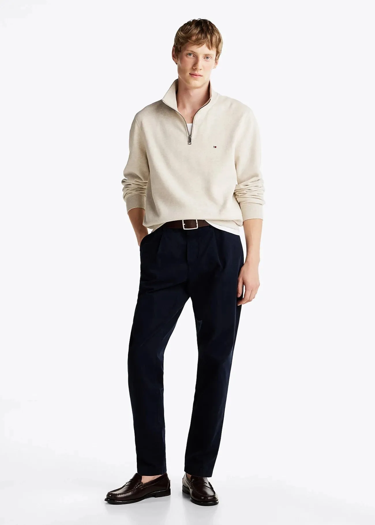 Sweat camionneur Tommy Hilfiger beige