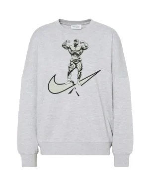 Sweatshirt Gym Body Building Grey