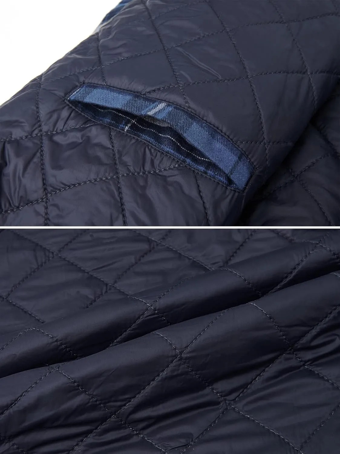 TACVASEN Mens Flannel Jacket with Hood Thick Plaid Flannel Shirts Quilted Lined Long Sleeve Winter Cotton Coat Button Down
