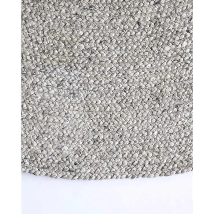 Tairua Round Floor Rug - Silver Birch