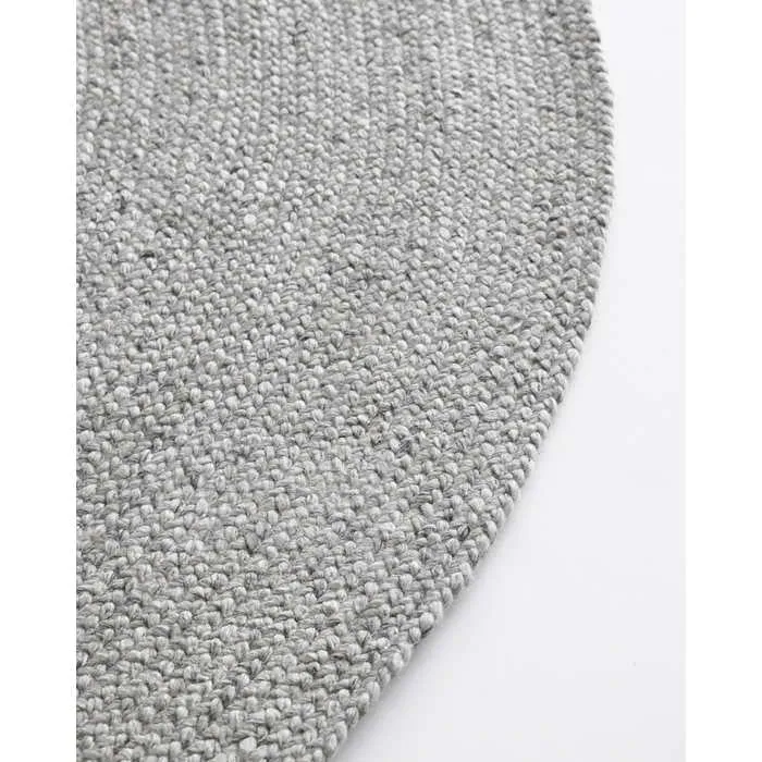Tairua Round Floor Rug - Silver Birch