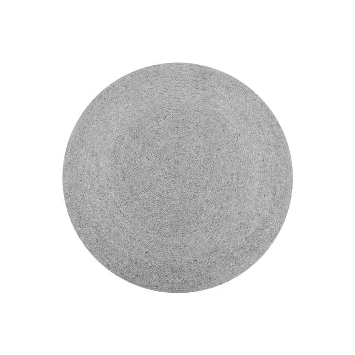 Tairua Round Floor Rug - Silver Birch