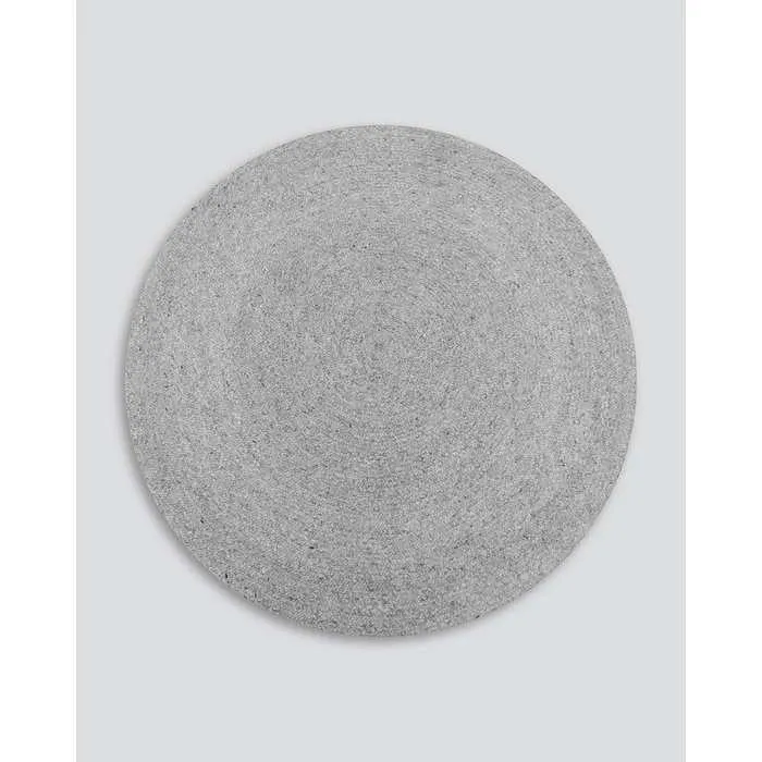 Tairua Round Floor Rug - Silver Birch