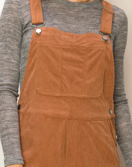 Take It Easy Brown Corduroy Jumpsuit