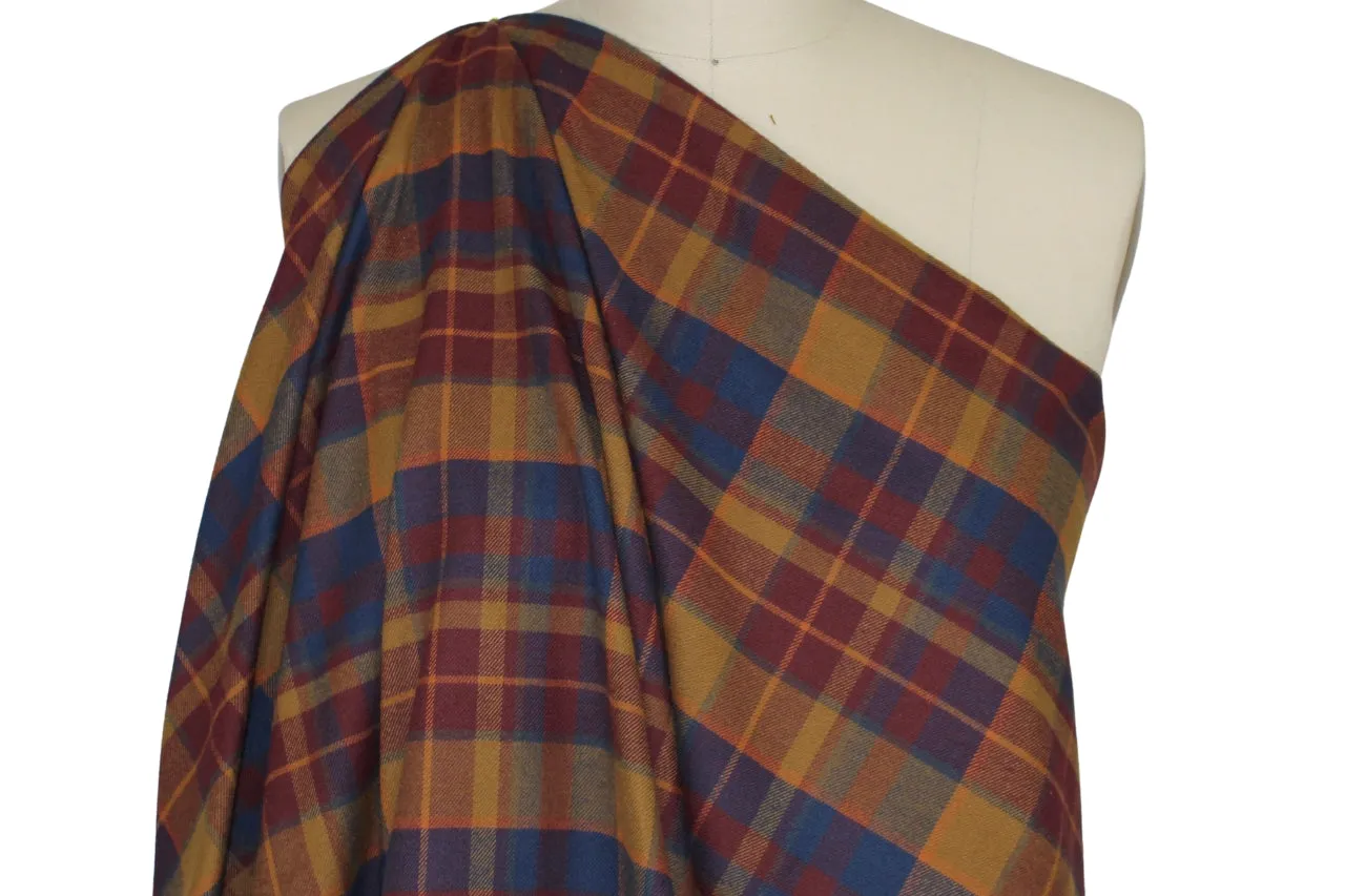 Tartan Cotton Flannel - Gold/Red/Blue