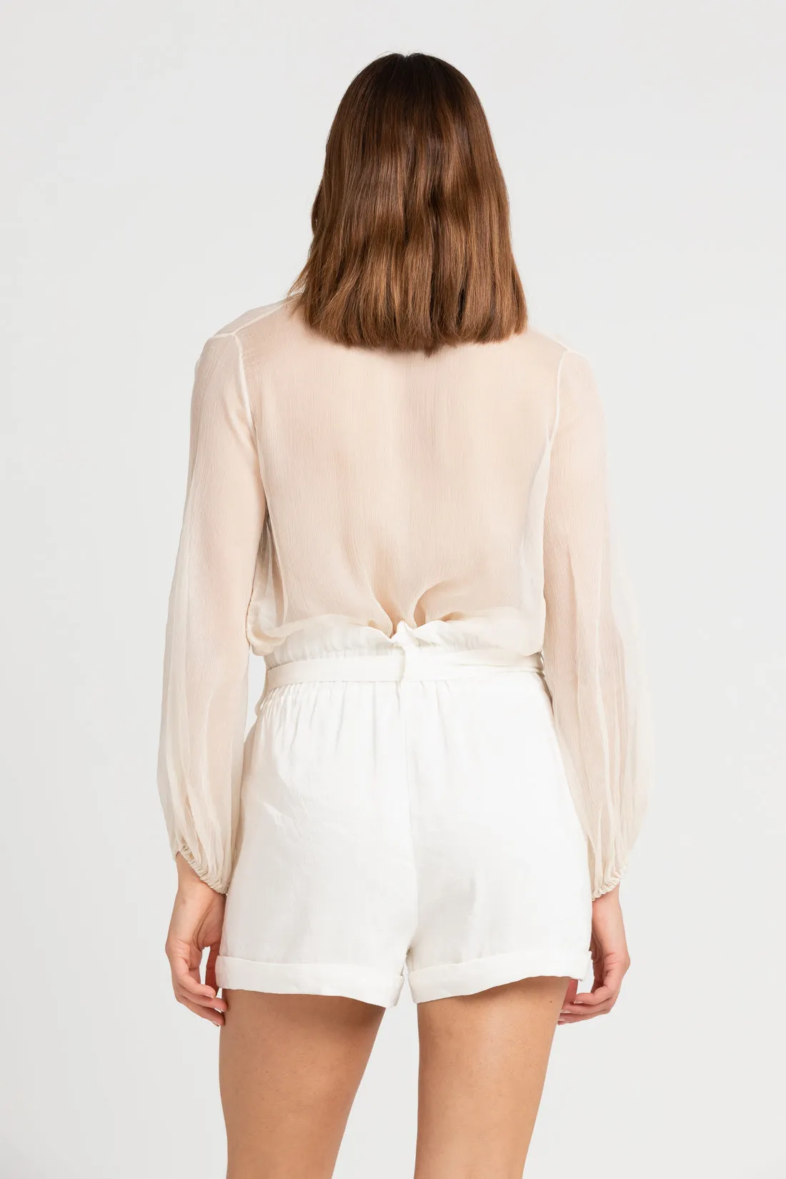Taylor Silk Blouse Ivory