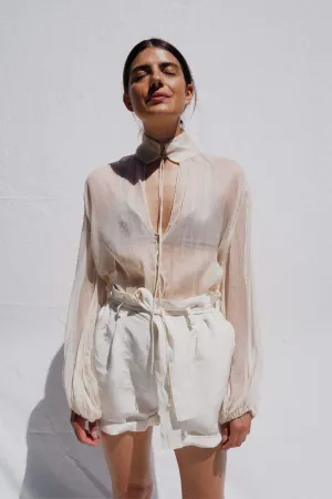 Taylor Silk Blouse Ivory