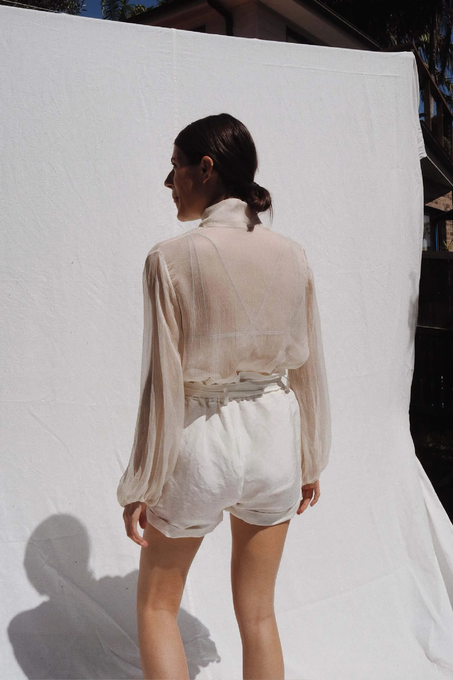 Taylor Silk Blouse Ivory