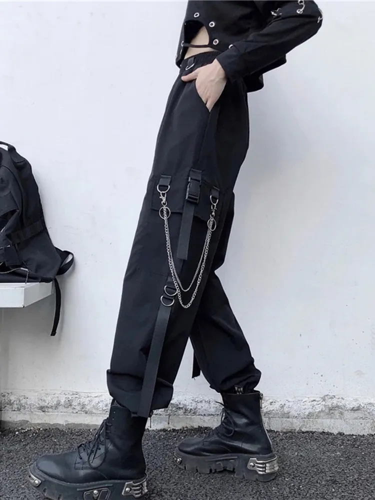 Techwear Cargo Pants Black