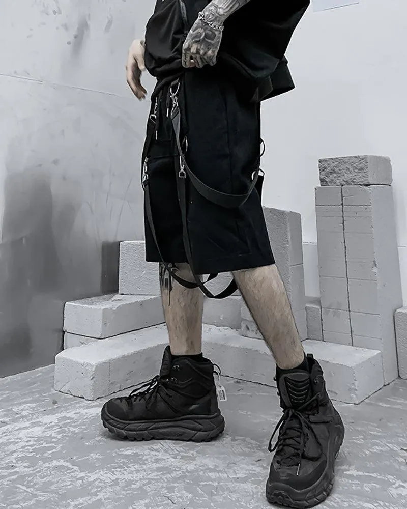 Techwear Ribbon Cargo Shorts