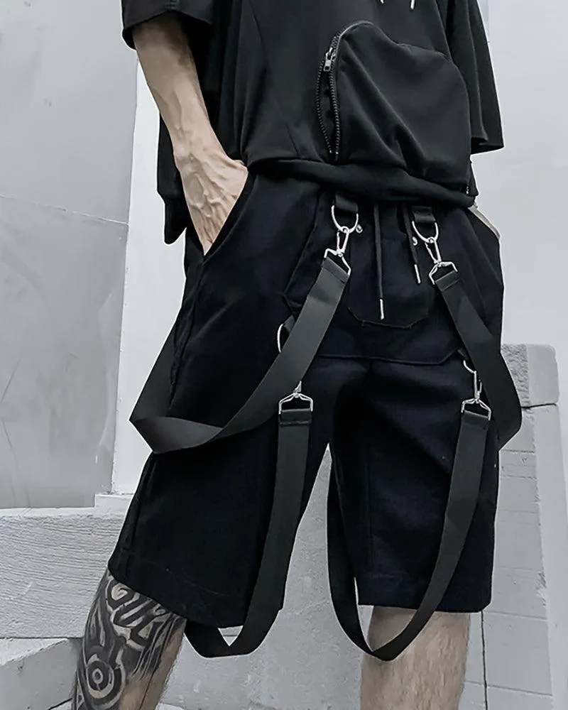 Techwear Ribbon Cargo Shorts