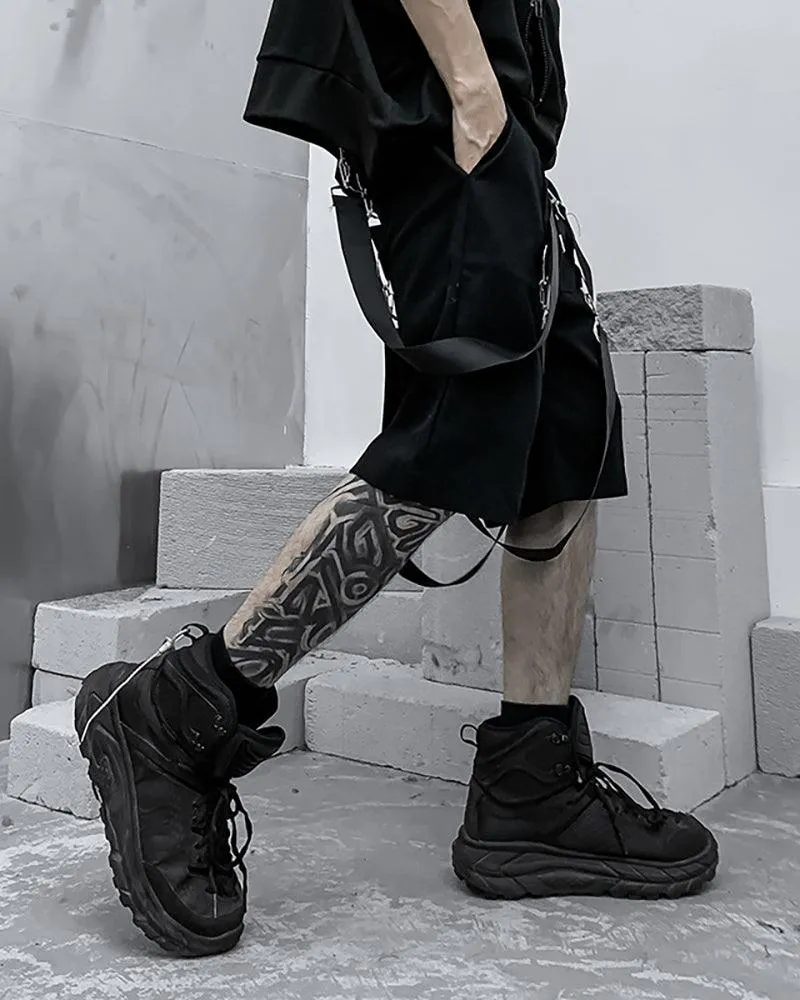 Techwear Ribbon Cargo Shorts