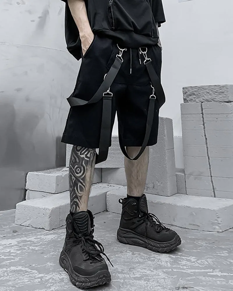 Techwear Ribbon Cargo Shorts