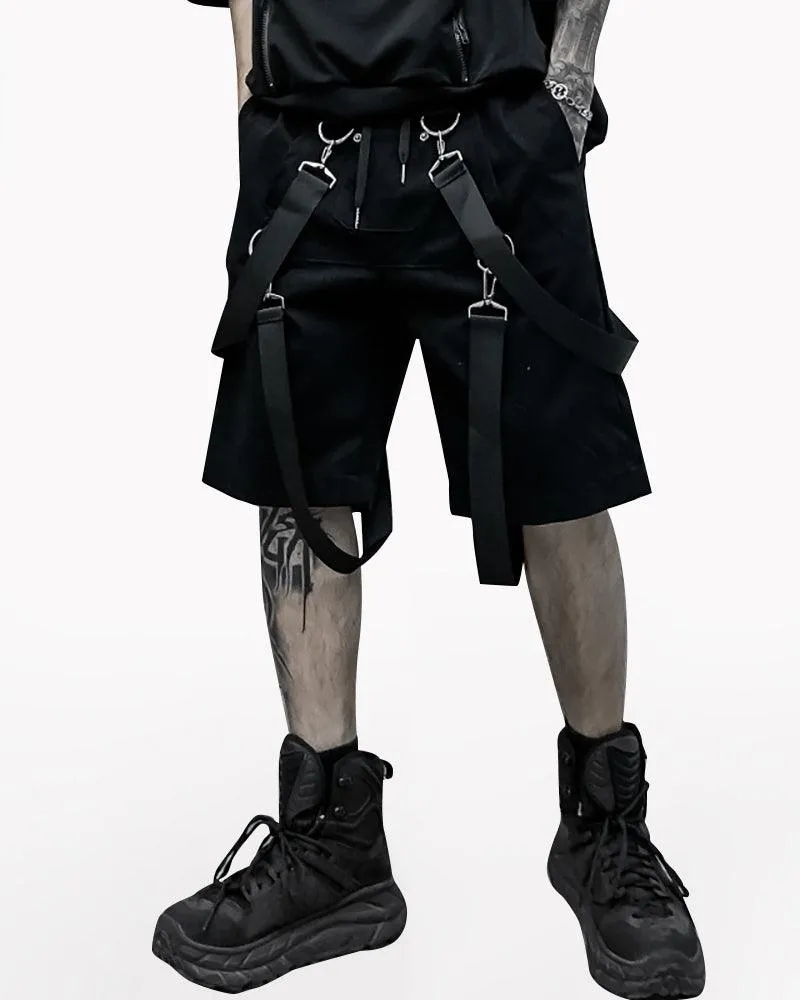 Techwear Ribbon Cargo Shorts