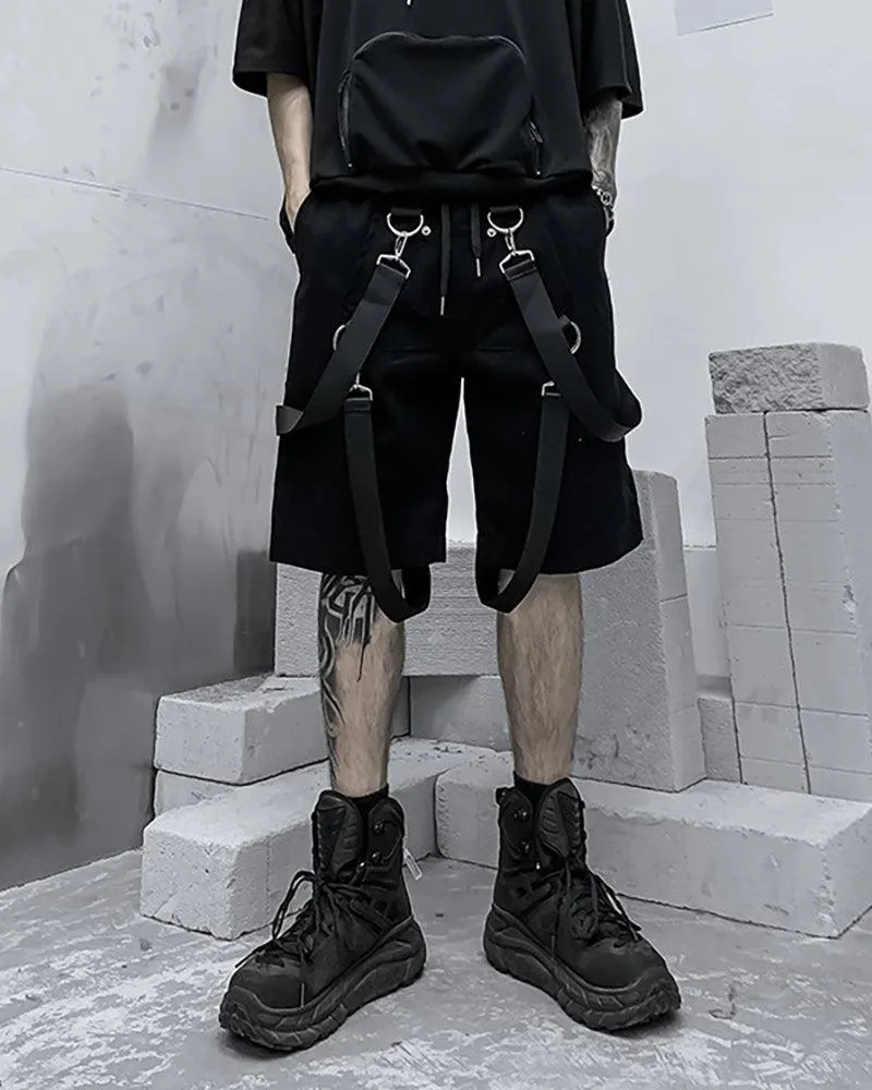 Techwear Ribbon Cargo Shorts
