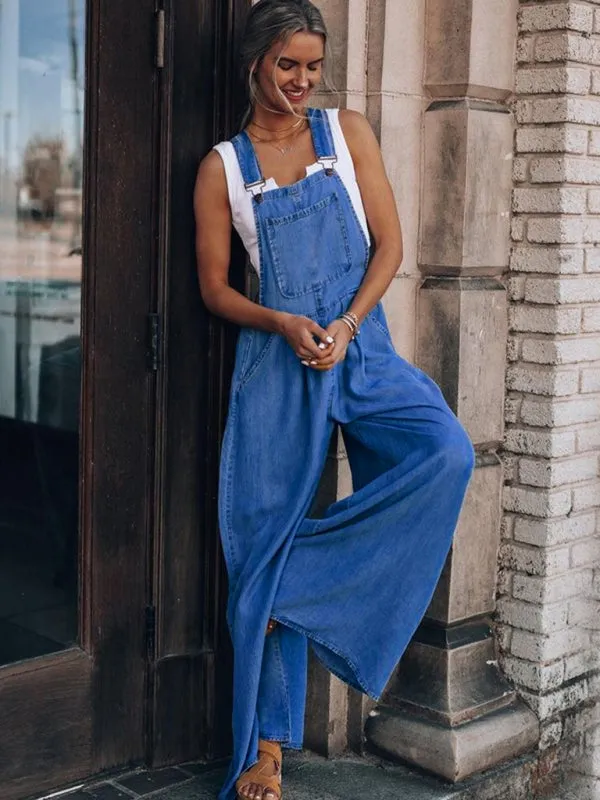 TEEK - Big Loose Casual Denim Overalls