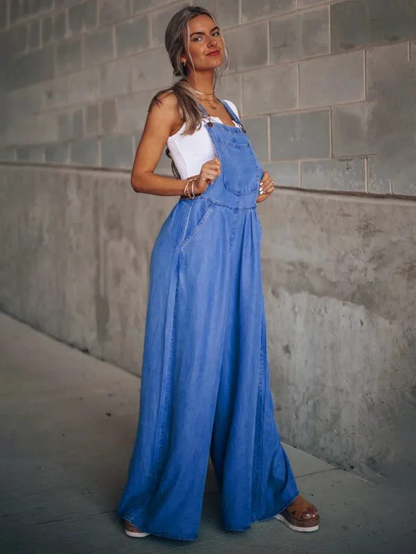 TEEK - Big Loose Casual Denim Overalls