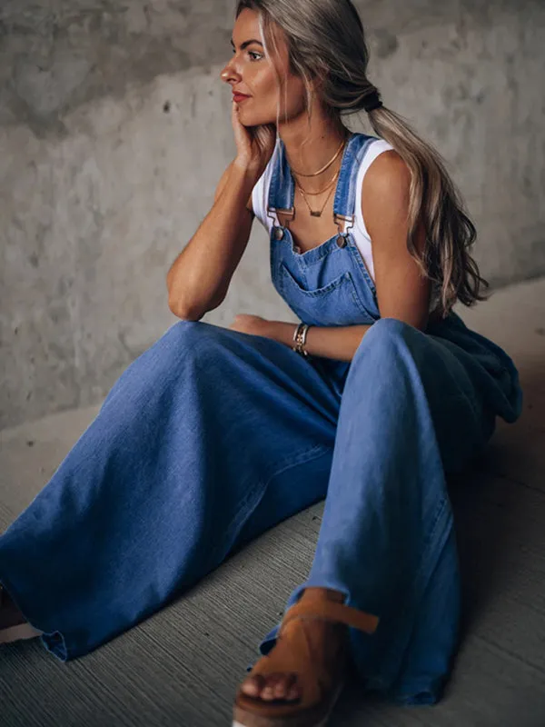 TEEK - Big Loose Casual Denim Overalls