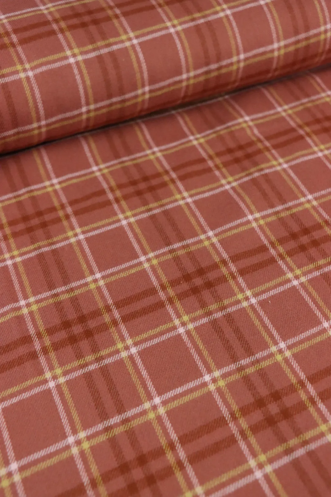 Terracotta/Yellow/Rust Plaid Flannel