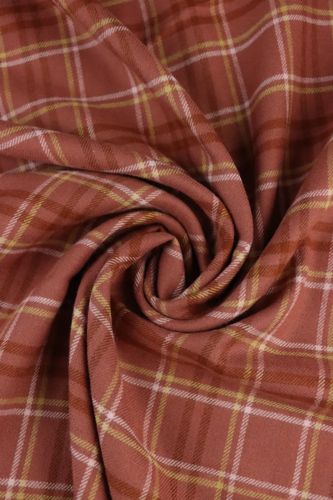 Terracotta/Yellow/Rust Plaid Flannel
