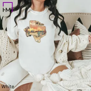 Texas Western Shirt, Comfort Colors Western Graphic Tee | Cowgirl T-Shirt