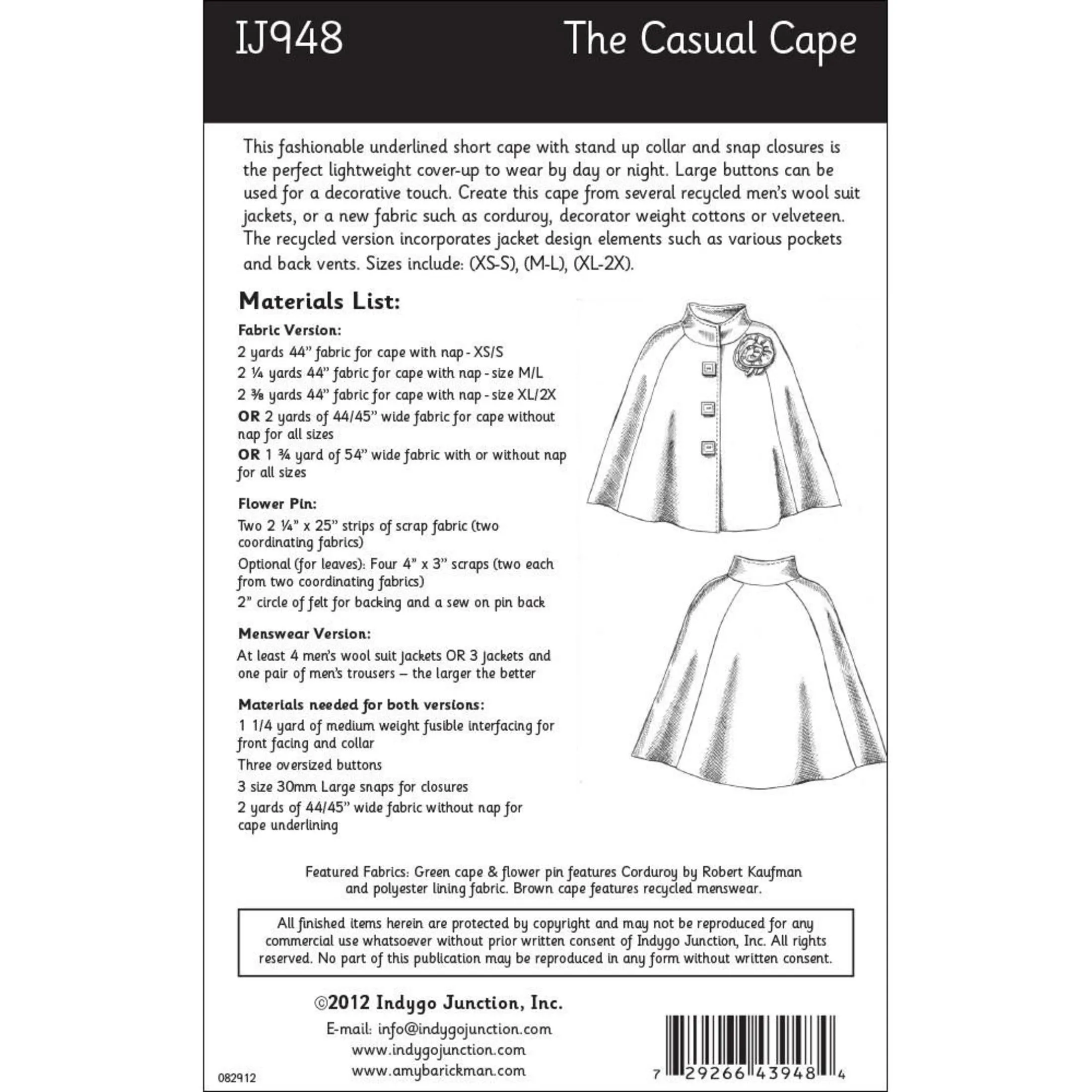 The Casual Cape Pattern