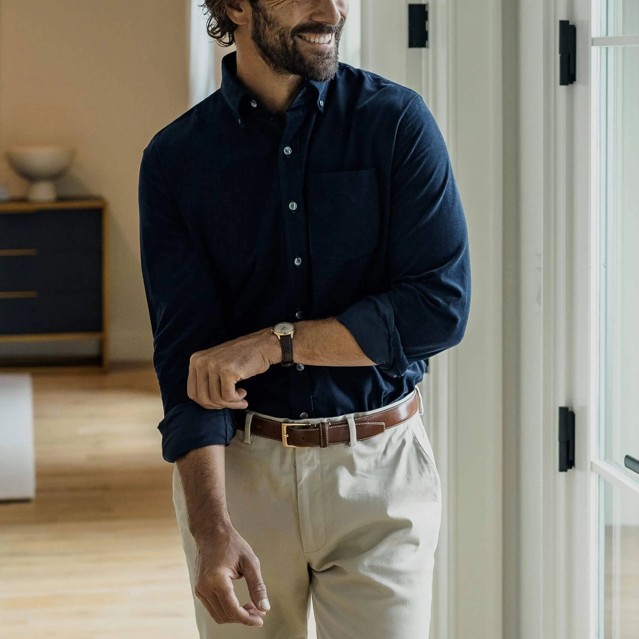 The Dark Navy Crockett Corduroy Custom Shirt