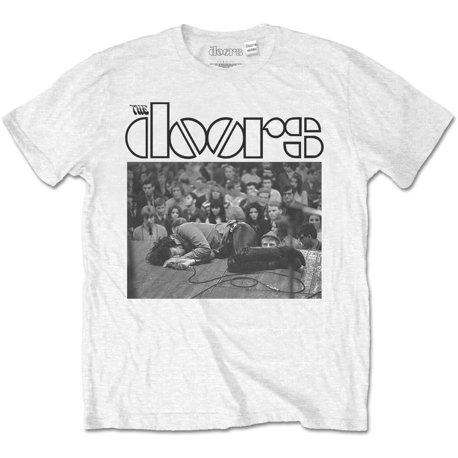 The Doors - Jim On Floor T Shirt White.