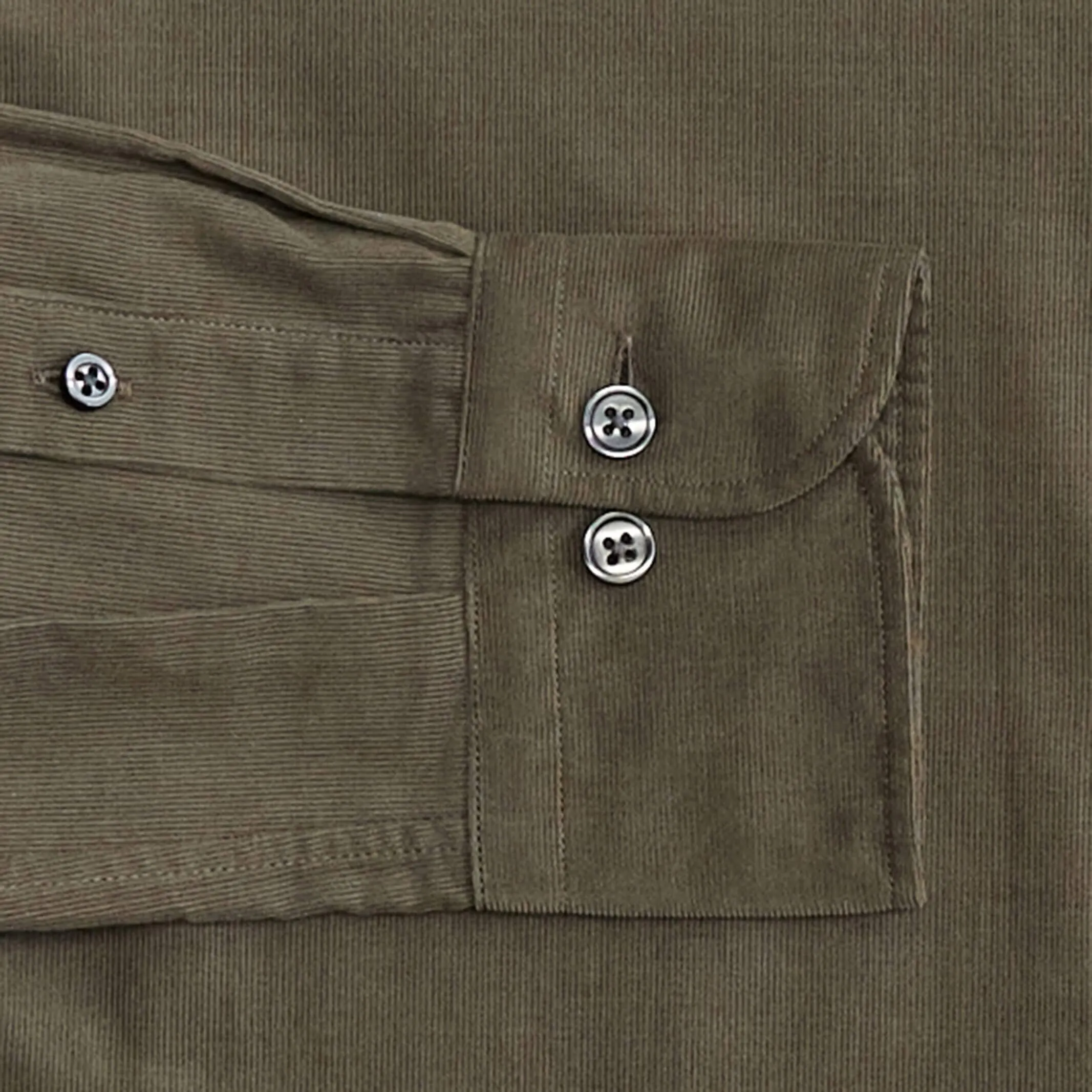 The Dusty Olive Crockett Corduroy Custom Shirt