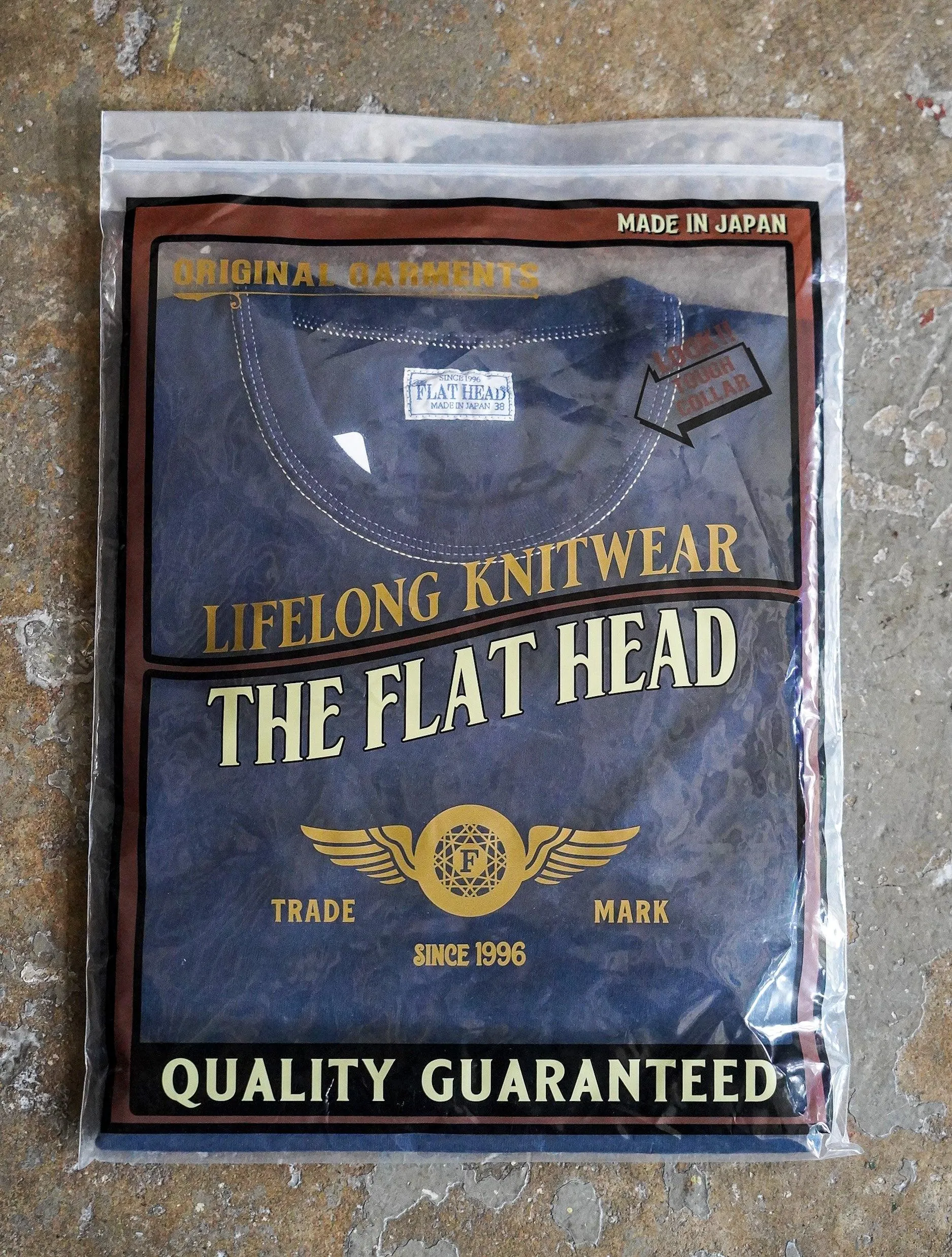 The Flat Head FN-THC-001 9oz Heavyweight Tee - Navy