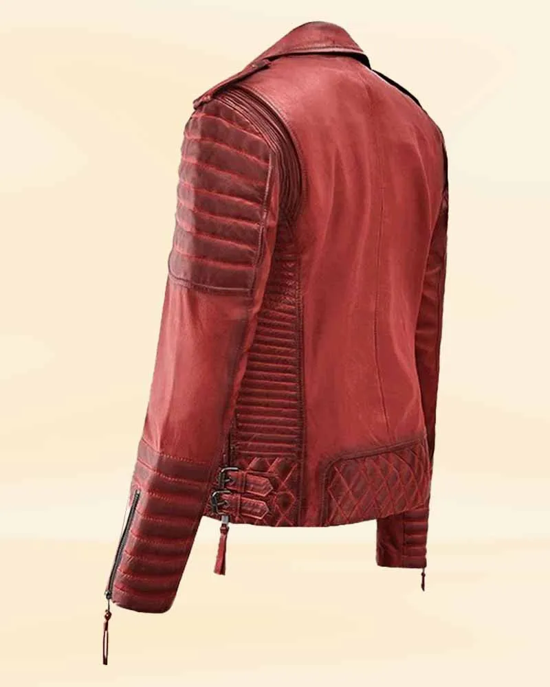 The Pricy Burnt Red Leather Jacket