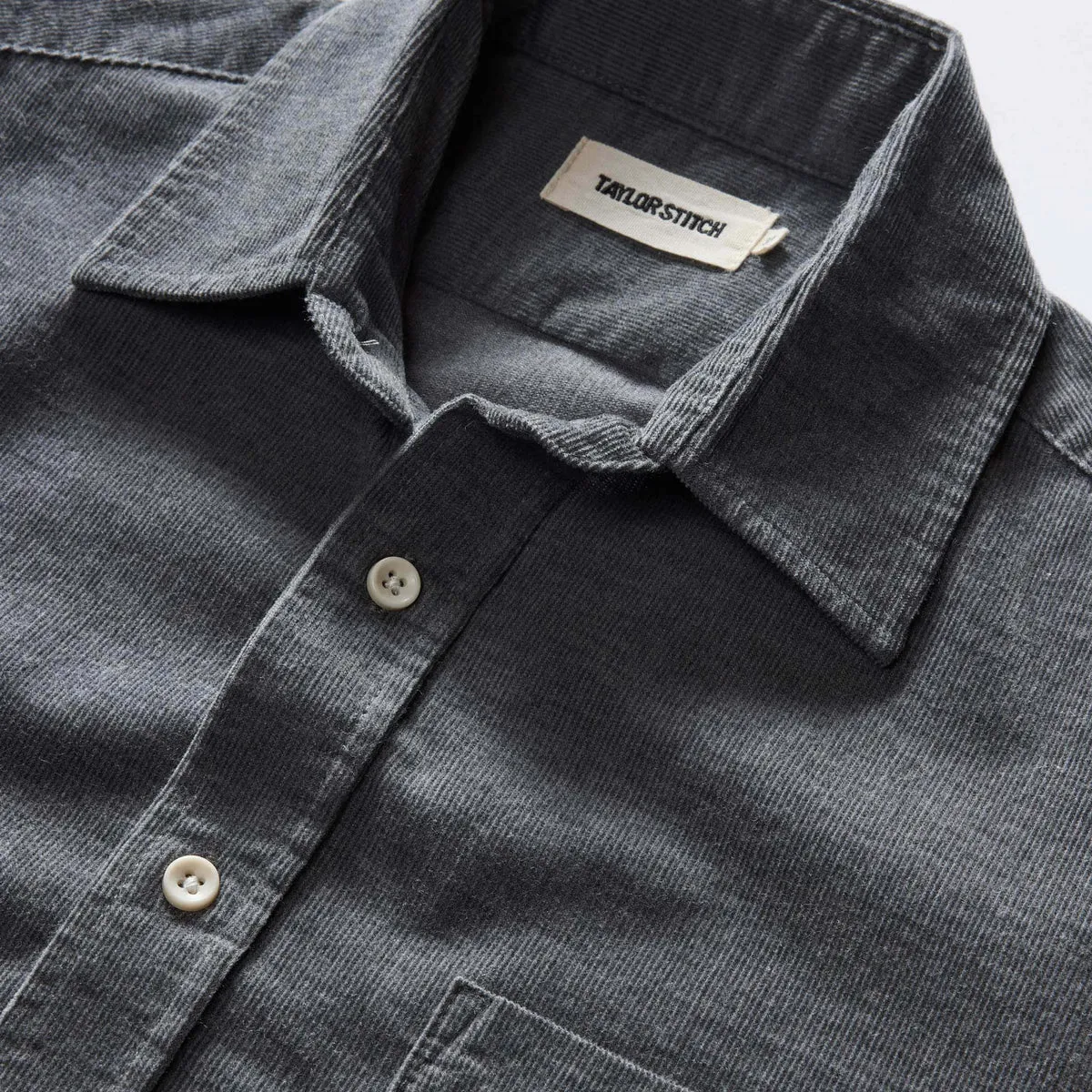 The Short Sleeve California | Heather Slate Cord | Taylor Stitch