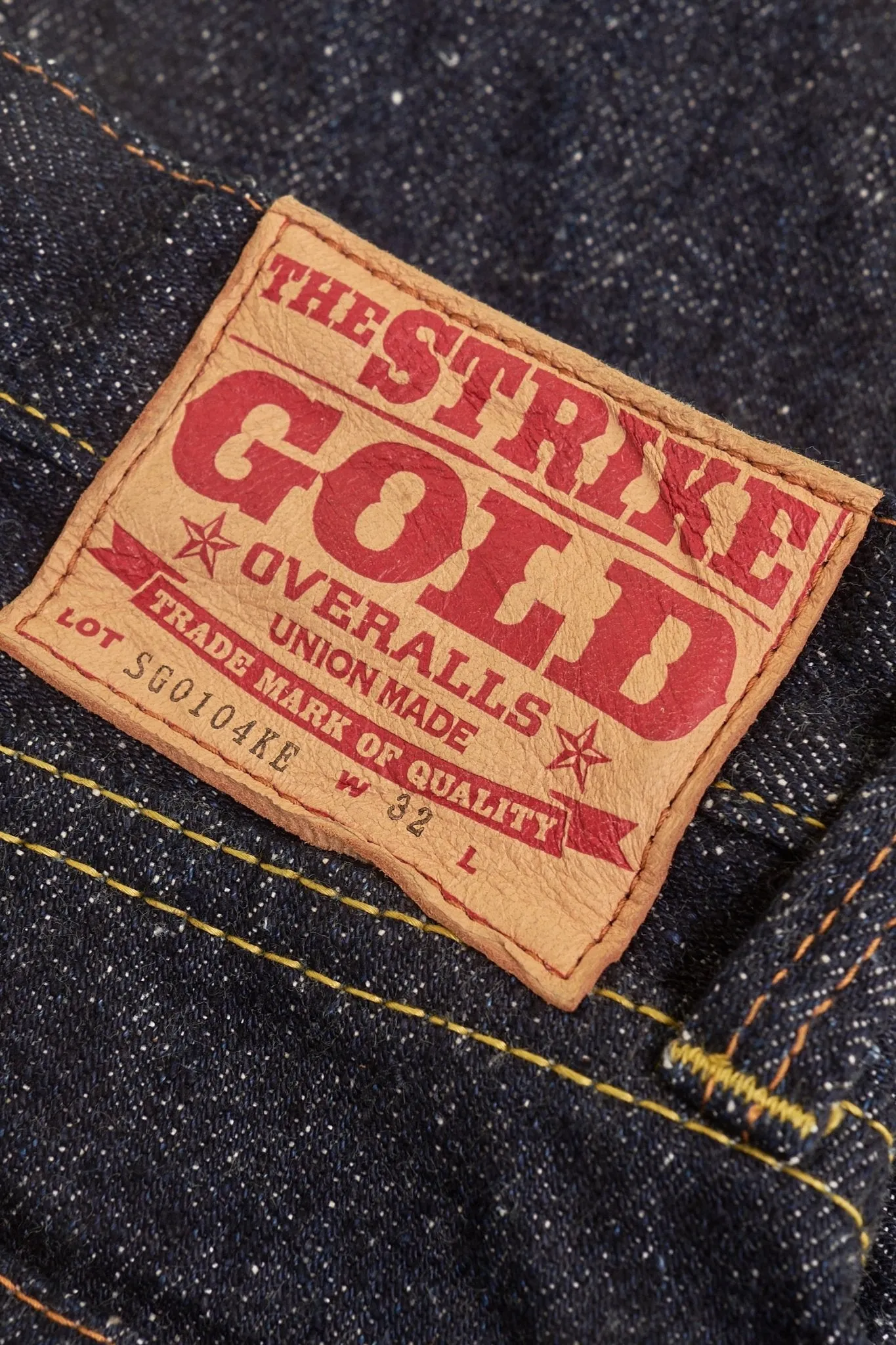 The Strike Gold "Keep Earth" Organic / Recycled Cotton Tapered Selvedge Jeans