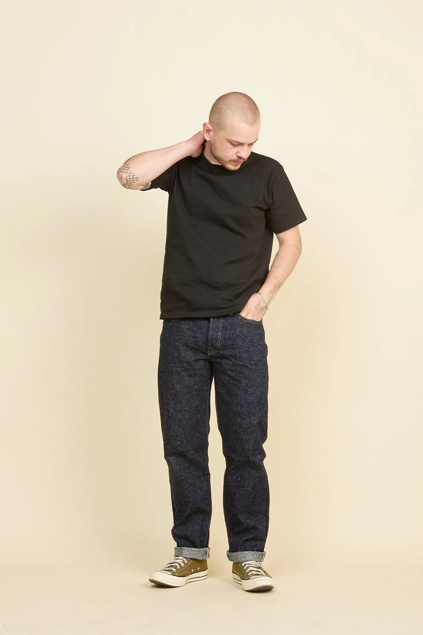 The Strike Gold "Keep Earth" Organic / Recycled Cotton Tapered Selvedge Jeans