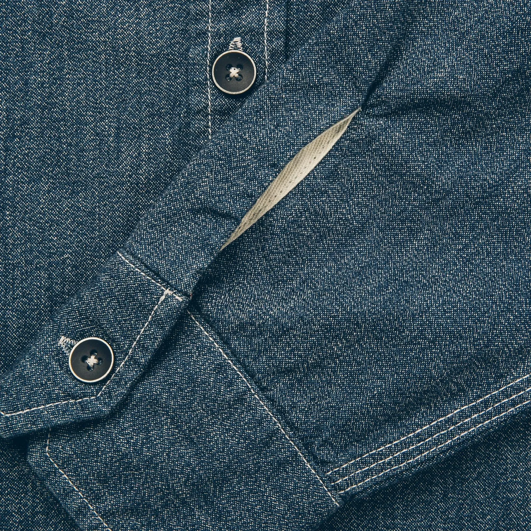The Utility Shirt in Indigo Salt & Pepper Chambray
