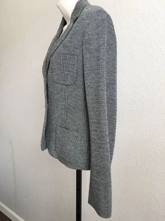 Theory Size 12 Nillian Gray Two-Button Blazer